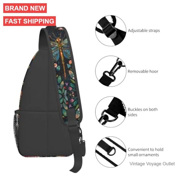 Polyester Crossbody Sling Backpack with 4 Pockets, 15.3 Inch Daypack main image 4